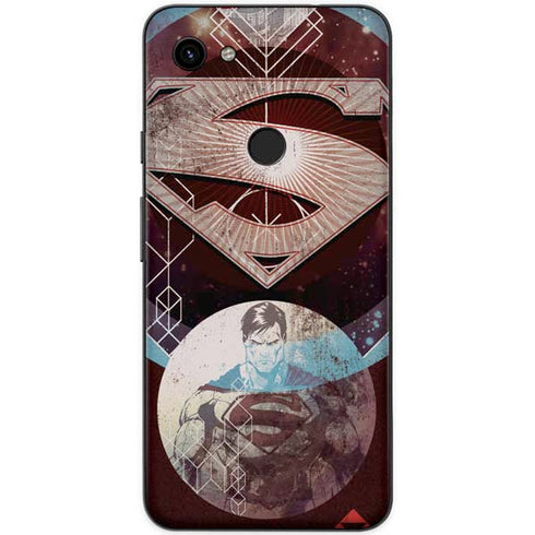 DC Comics Superman Purple Abstract Collage Google Pixel 3a XL Skin